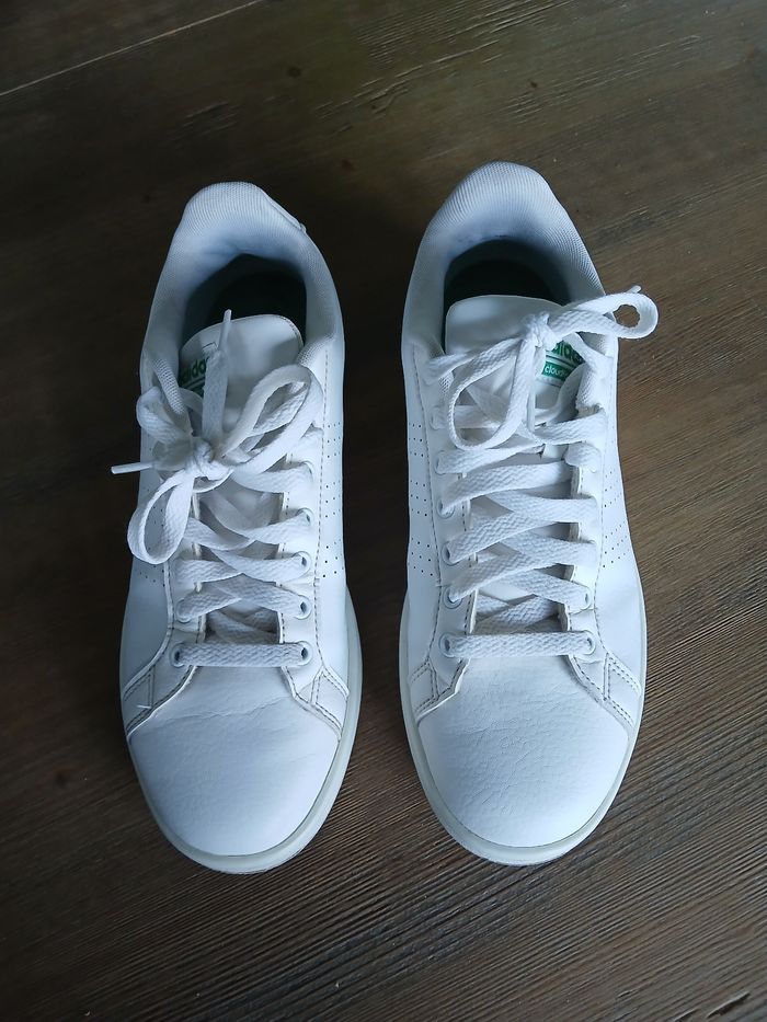 Baskets Cloudfoam running blanc & vert 42 -  Adidas - photo numéro 2