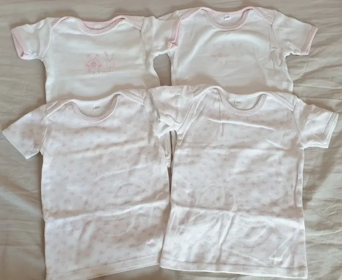 Lot 4 maillots de corps manches courtes