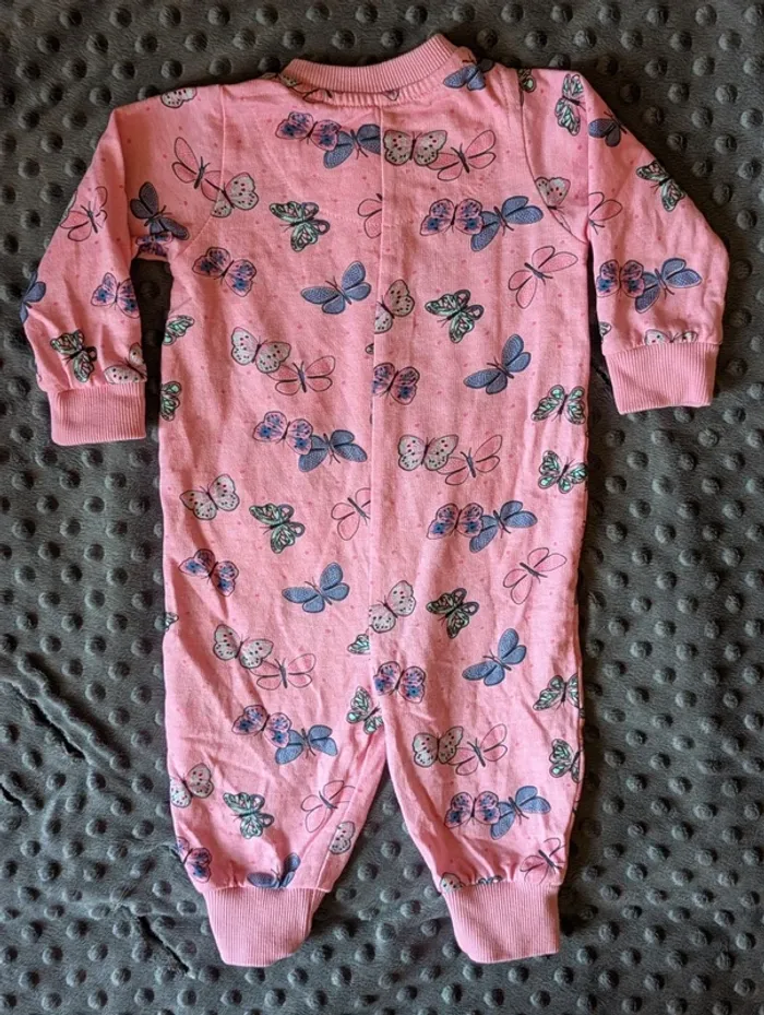 Pyjama léger fermeture éclair bébé 6 mois Action #papillons #rose #été - photo numéro 6