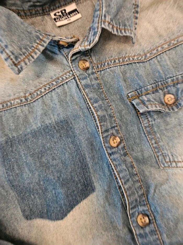 Chemise manches longues effet jeans wibra 10 ans - photo numéro 2