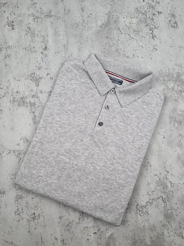 Polo manches longues gris Tommy Hilfiger – Taille L Homme (mesures en photos)