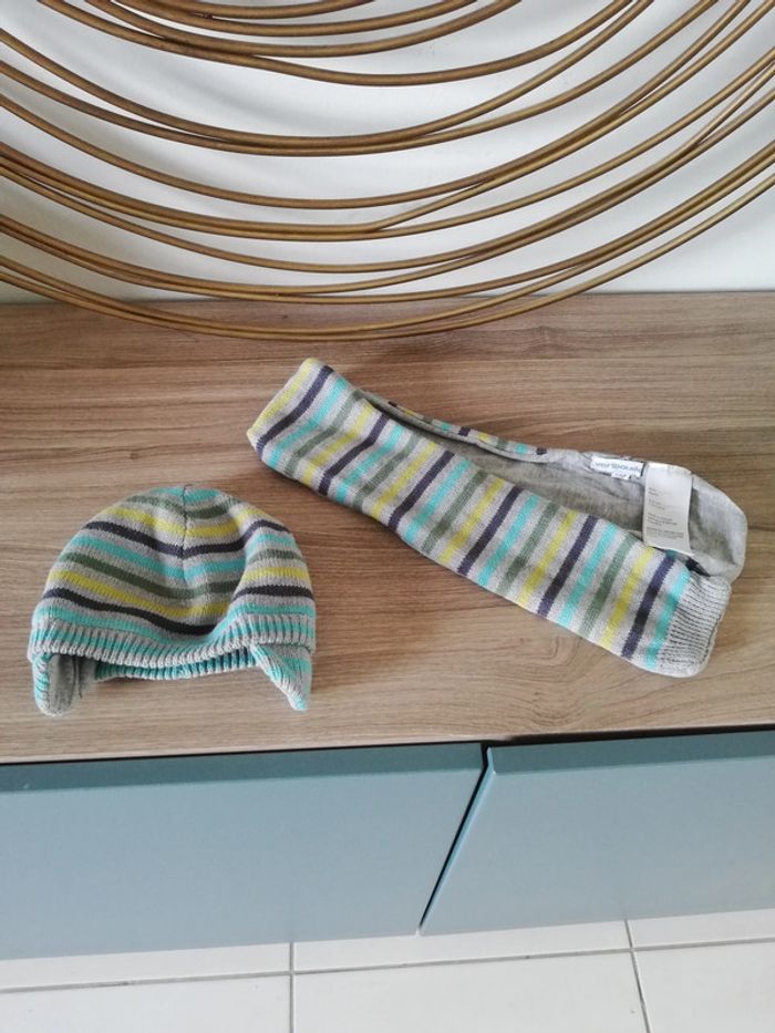 Echarpe + bonnet Vertbaudet Taille 12/18 mois