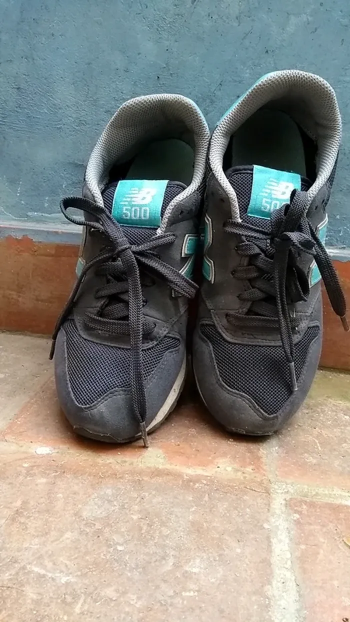 Baskets New Balance marine et turquoise 37 - photo numéro 2