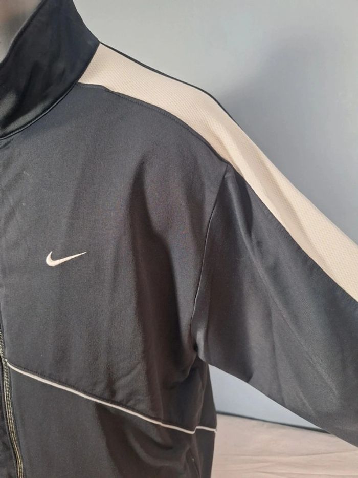 Veste Nike vintage noir blanc zip intégral logo brodé Y2K (543) - photo numéro 5