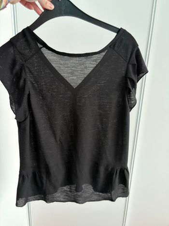 Haut transparent noir promod