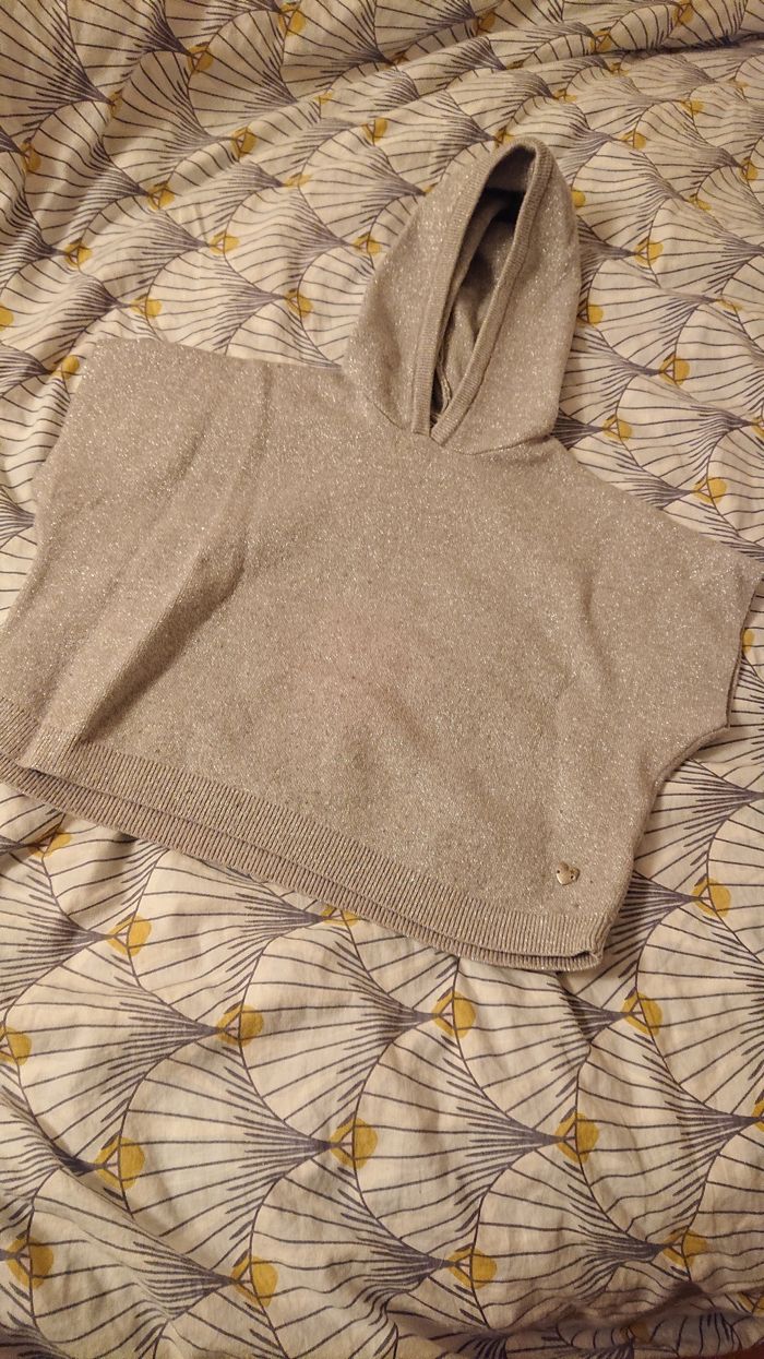 Pull manche courte pailleté