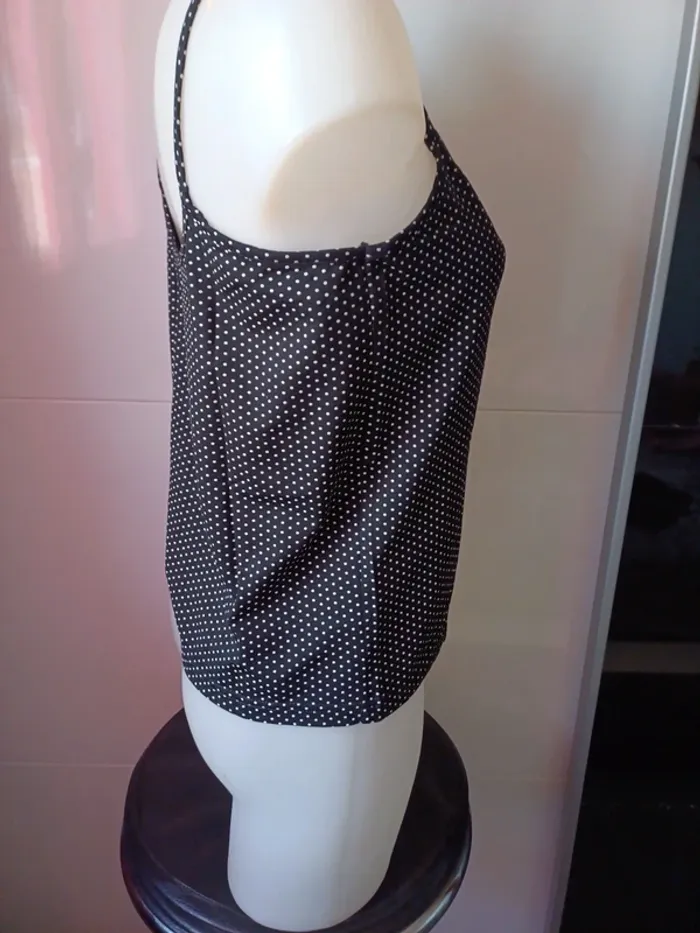 Top bretelles motifs pois taille XL - photo numéro 5
