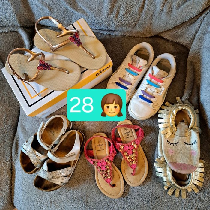 Lot de 5 paires été fille Pointure 28