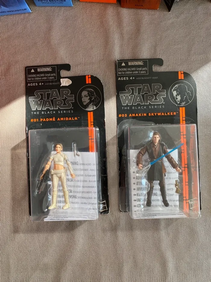 Lot 2 figurines Star Wars Black series - Padme Amidala + Anakin Skywalker - Lucasfilm 2013 - photo numéro 2