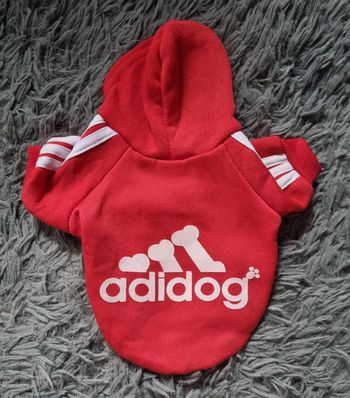 Pull rouge à capuche taille XS chien ou chat