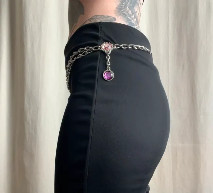 Ceinture de taille multi chaînes strass bijoux y2k Princesscore Fairycore - photo numéro 2