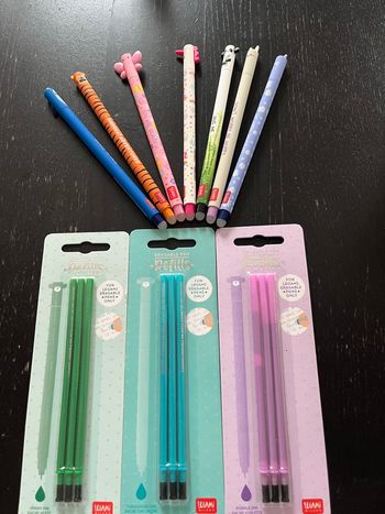 Lot stylos et recharges Legami