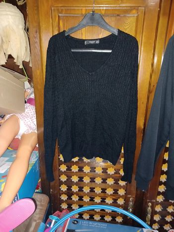 Pull laine noir XS mango