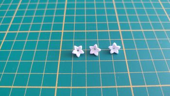 Lot x3 Fleur blanche cinq pétales pointus référence 30513270 pièce détachée Playmobil #E33