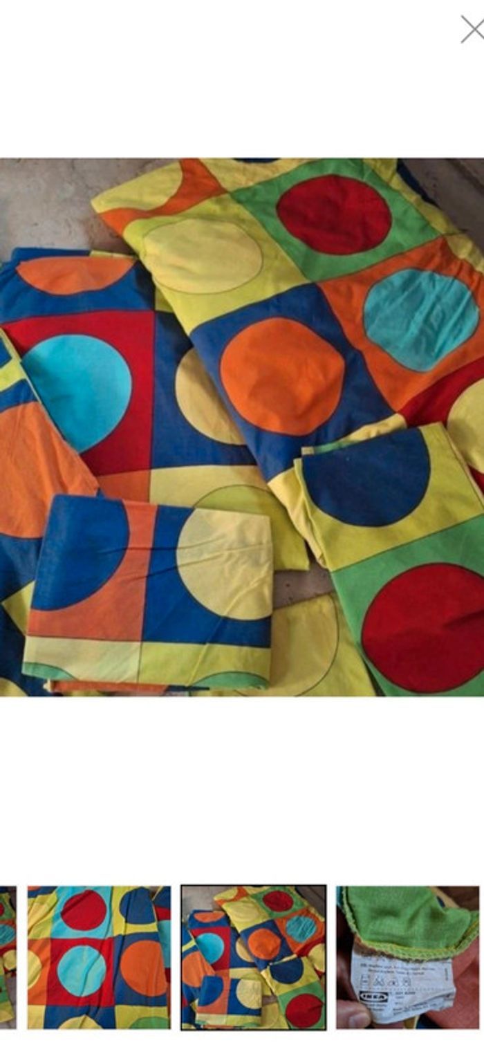 Lot de 3 parures lit enfant ikea - photo numéro 3