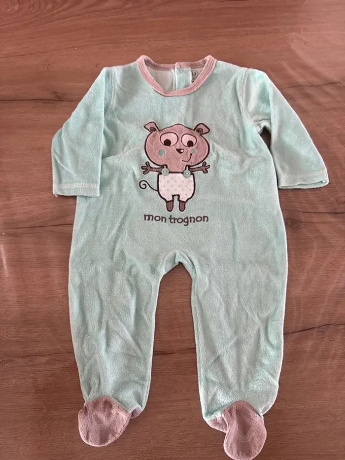Pyjama velours bleu