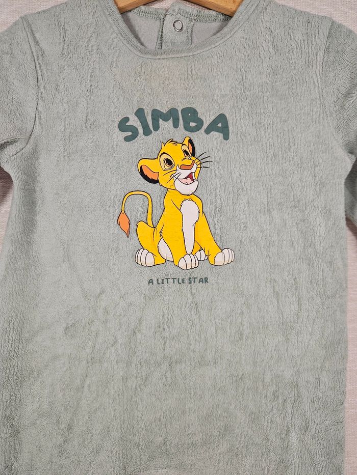 Pyjama velour disney simbas 12 mois - photo numéro 3
