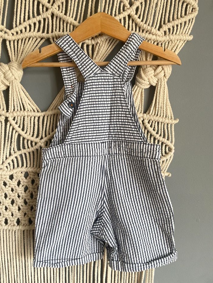 Salopette-short rayé t.24m - photo numéro 2