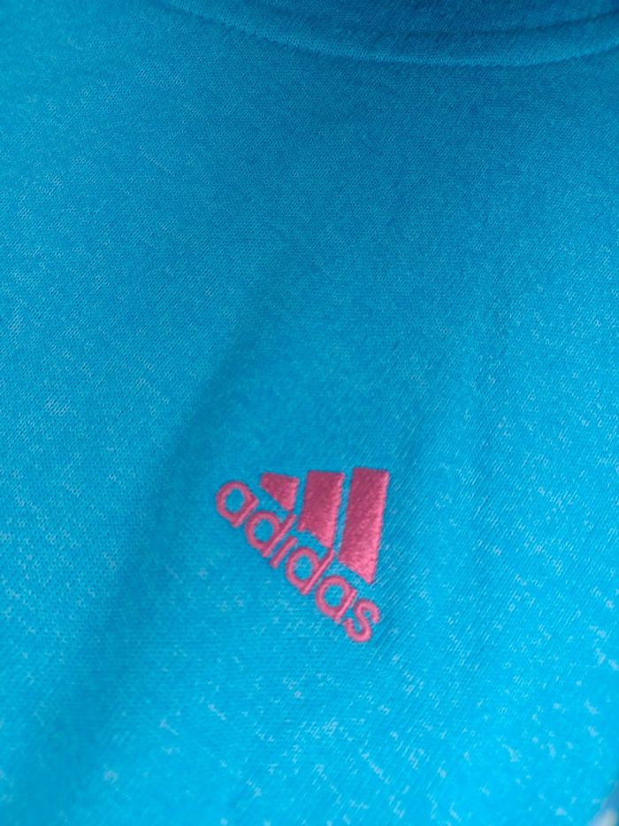 Veste full zip adidas bleu et rose - photo numéro 2