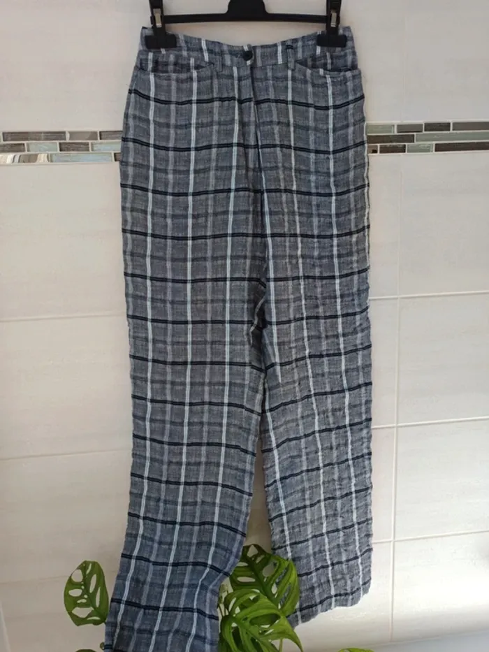 Pantalon Teenflo vintage neuf, jamais porté, taille haute, 70% lin, 30% viscose. - photo numéro 5