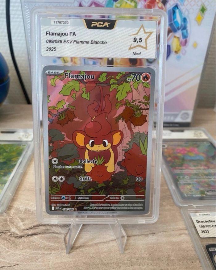 Carte Pokémon Flamajou EV10.5 PCA 9.5 - photo numéro 1