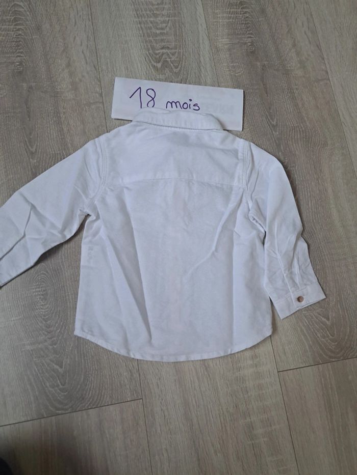 Chemise blanche manches longues 18 mois - photo numéro 2