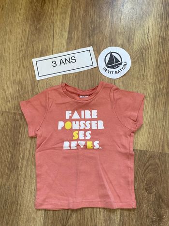 T shirt ete corail petit bateau