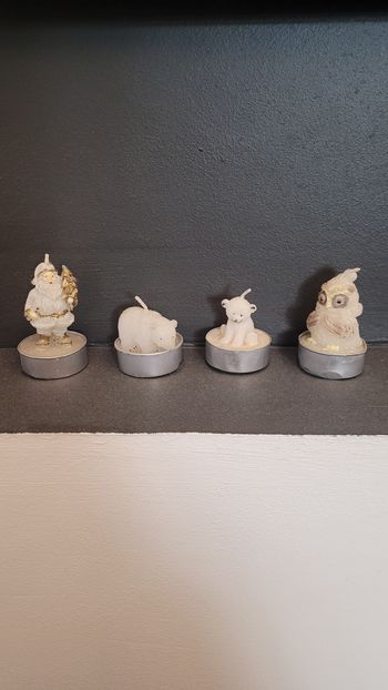 Lot 4 bougies chauffe plat décoratives