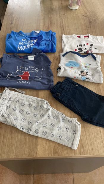 Lot de 6 vetements Disney en 9 mois