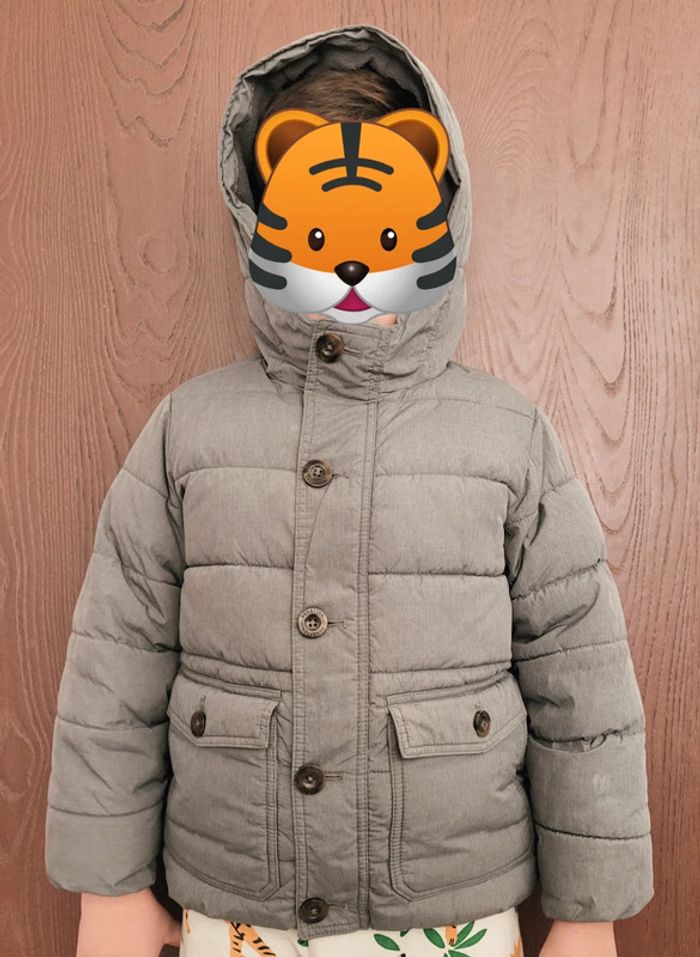 Manteau chaud d'hiver gris garçon 8 ans United Colors of Benetton - photo numéro 2