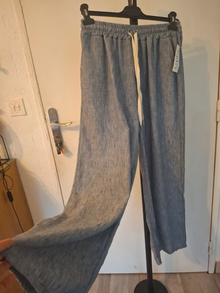Pantalon palazzo en coton - photo numéro 5