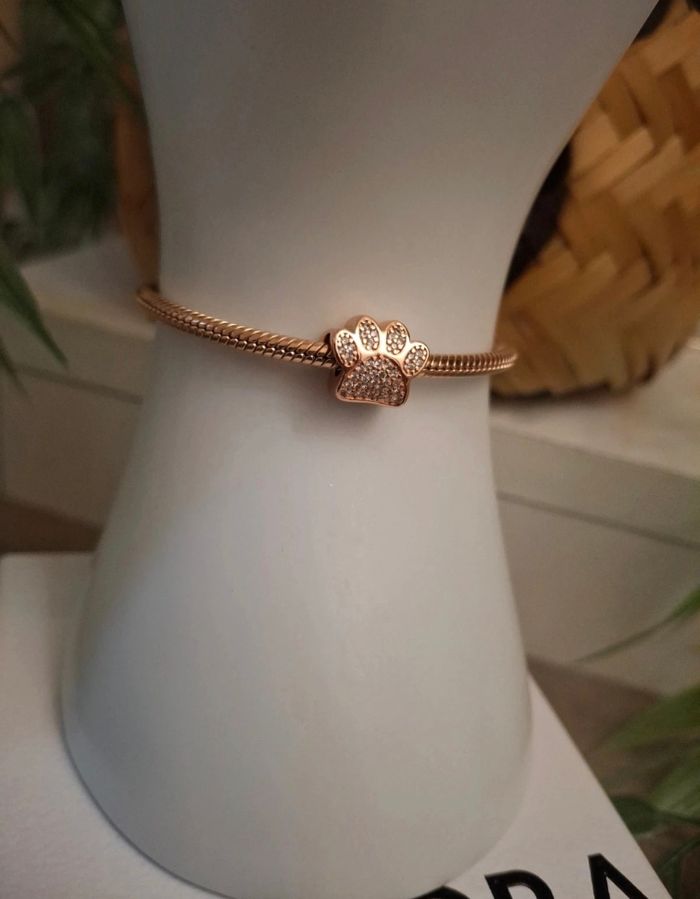 Charm patte de chien or rose - photo numéro 2