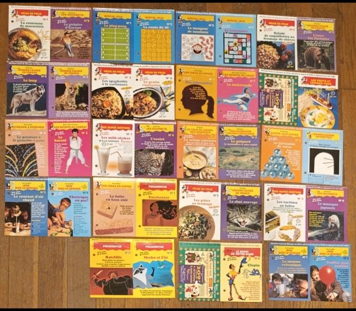 Gros lot + 200 anciennes fiches journal de Mickey vintage - photo numéro 5