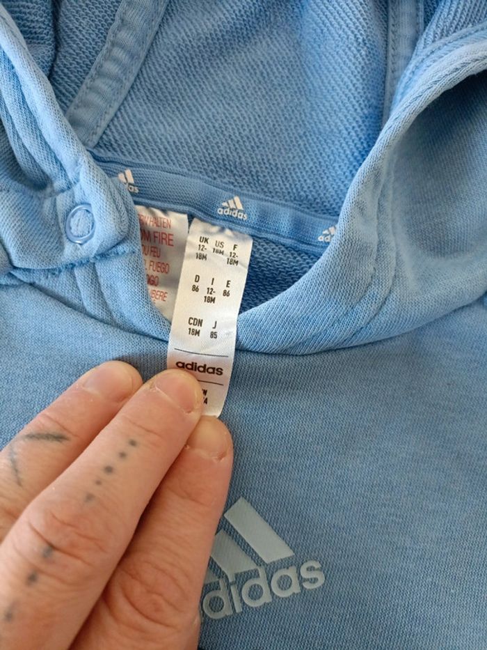 Sweat adidas 12/18 mois - photo numéro 3