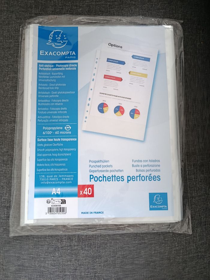 Lot de 2x40 pochettes plastiques - photo numéro 2