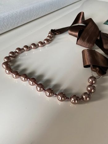 Ceinture ruban satiné et perles