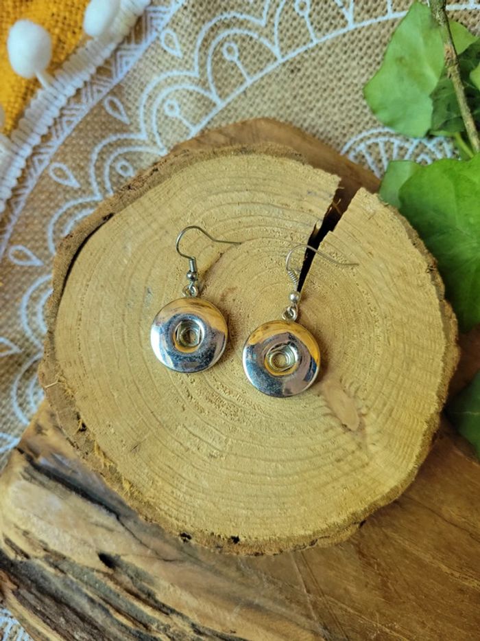 Boucles d'oreilles fantaisies pour chunk pour bouton pression