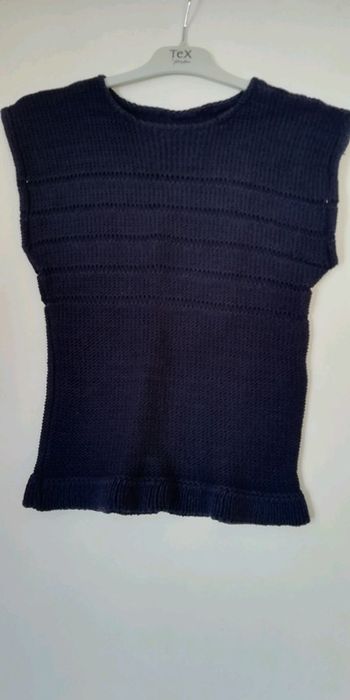 Pull sans manches bleu marine