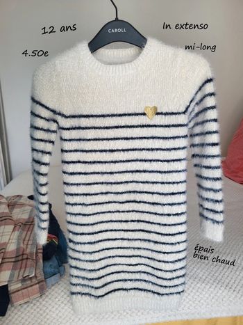 Pull chaud mi-long in extenso 12 ans