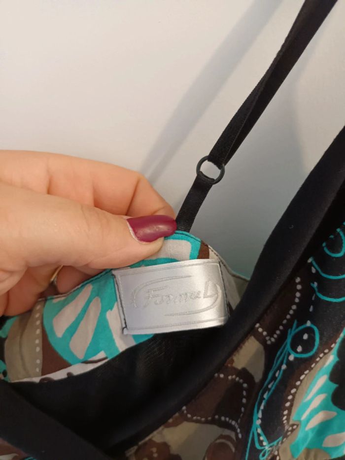 Robe bleu marron beige t42 - photo numéro 5