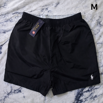 Short de plage Ralph Lauren pour Homme - Taille M - Noir logo blanc - Neuf