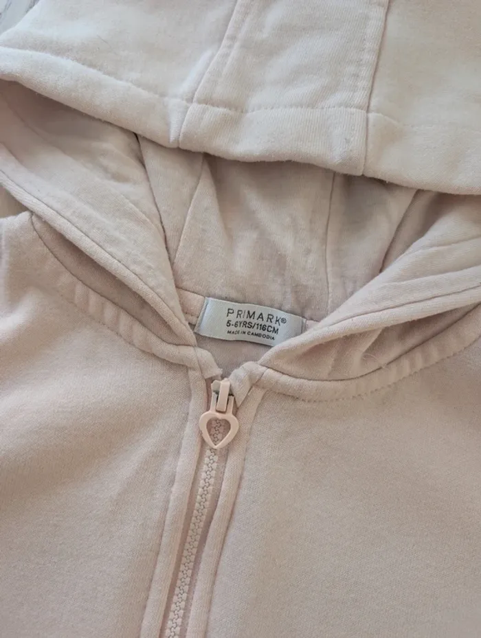 Sweat zippé Primark rose pâle - photo numéro 2