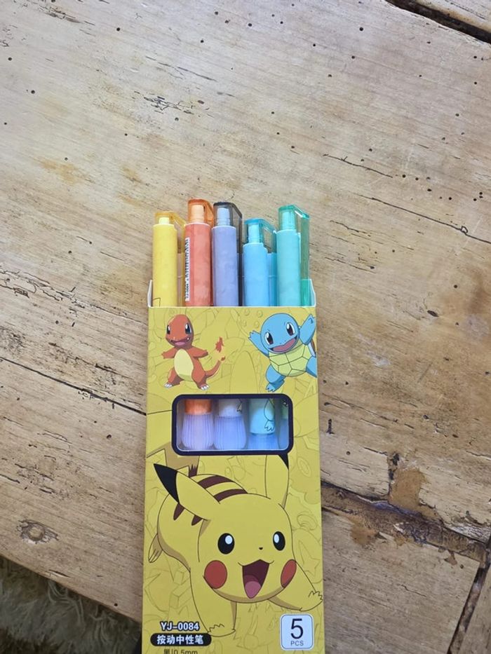 🎒 Lot de 5 stylos gel Pokémon – ultra stylés pour l’école ! - photo numéro 3