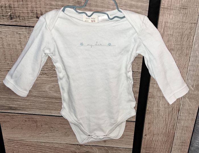 Body manches longues Zara 3/6 mois (68 cm) - photo numéro 1