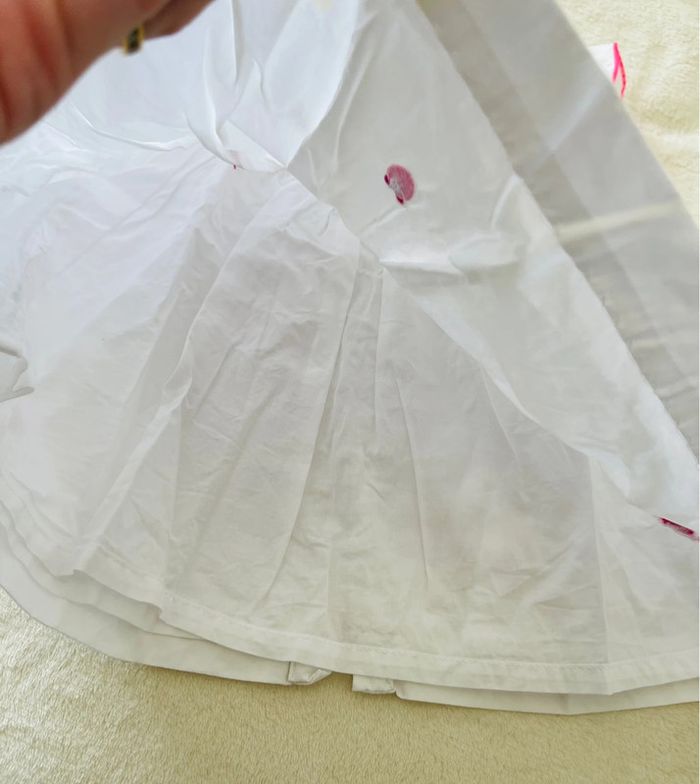 Robe blanche et rose Jacadi Paris 12 mois - photo numéro 5