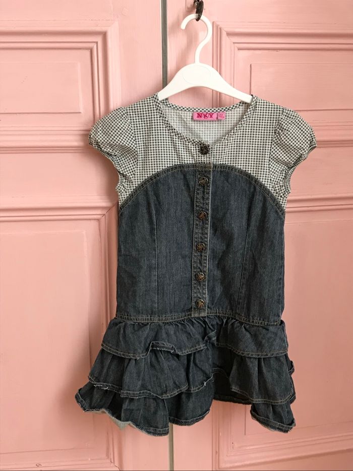 Robe tunique en jeans à volants 5 ans