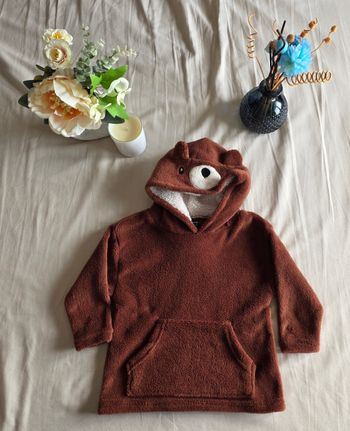 KIABI Sweat Capuche Ours Polaire Marron Très Bon État 18-24 mois
