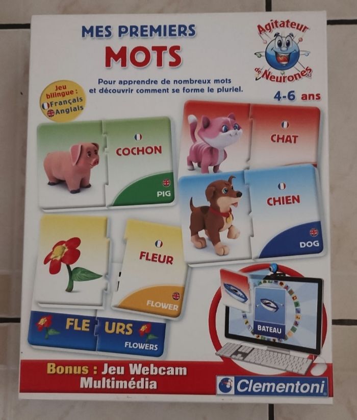Jeu bilingue français anglais mes premiers mots