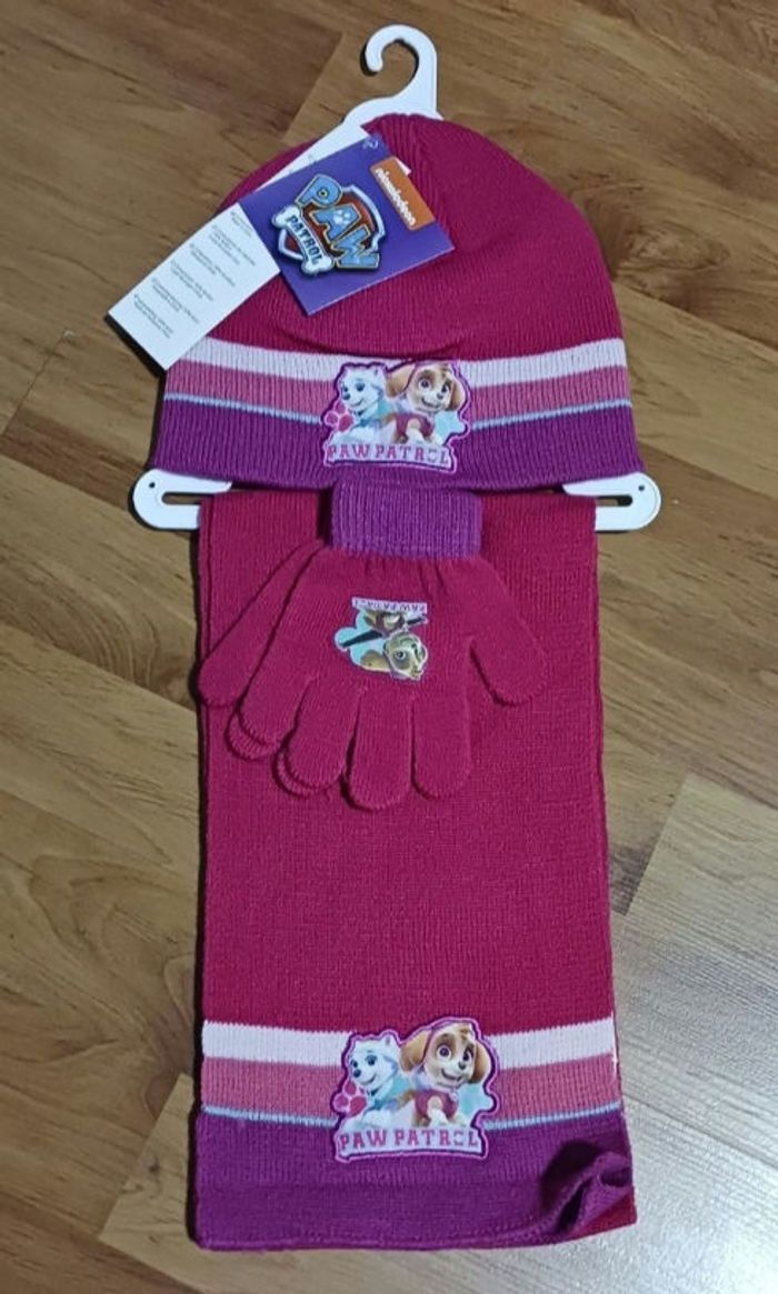 Robe Pull Baby Gap Avec Cœurs + Gants Et écharpe Assortis - Taille 12/18 Mois, Occasion Très Bon état
