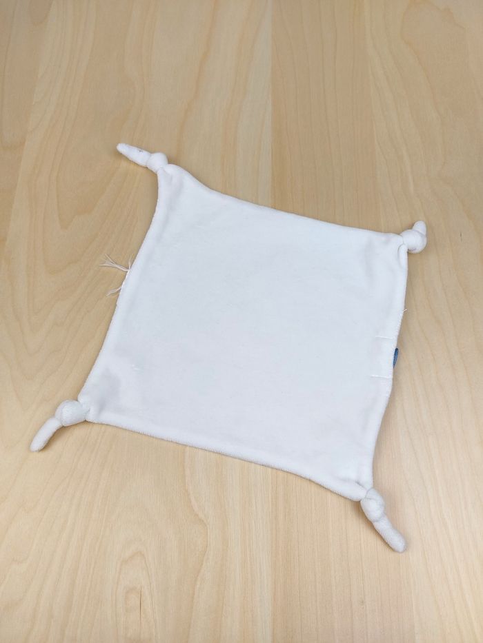 Doudou plat carré blanc tissu ours panda VERTBAUDET gris étoiles 4 nouettes -  A10476 - photo numéro 2